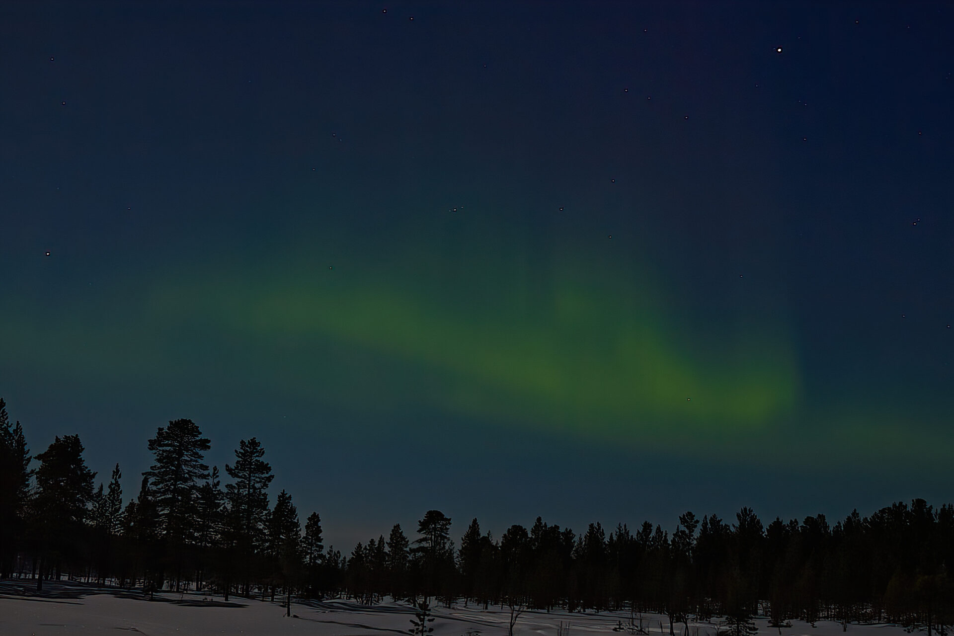 Aurora borealis zum Ende der Saison